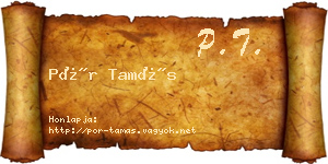 Pór Tamás névjegykártya