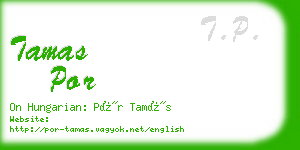 tamas por business card